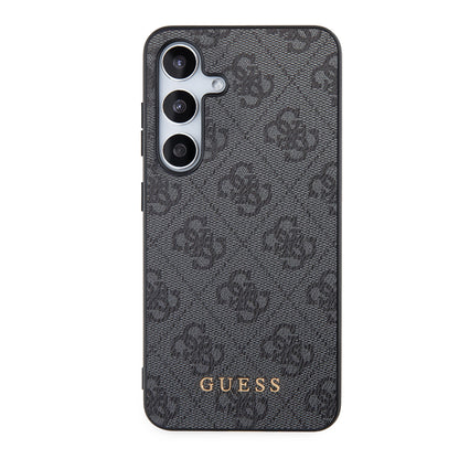 Étui pour Samsung Galaxy S24 S921, Guess, Logo Or Métal 4G, Noir
