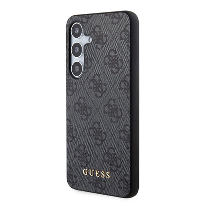 Étui pour Samsung Galaxy S24 S921, Guess, Logo Or Métal 4G, Noir