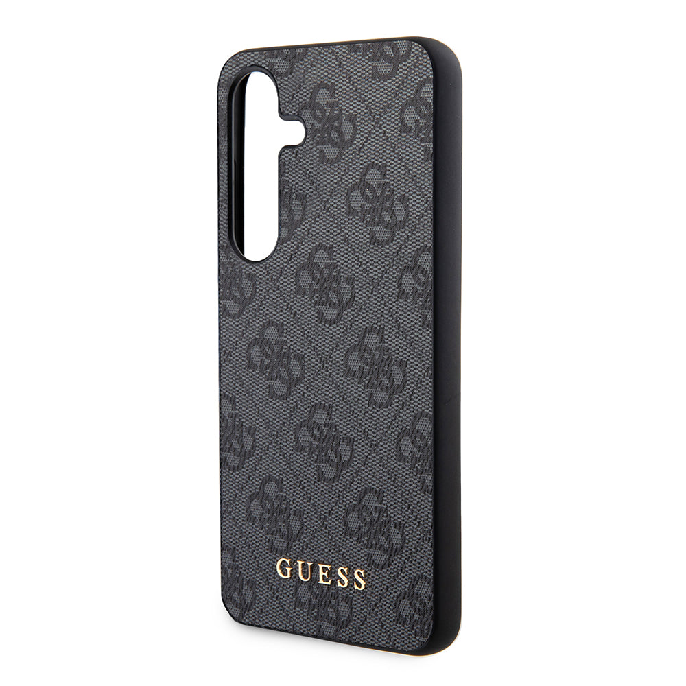 Étui pour Samsung Galaxy S24 S921, Guess, Logo Or Métal 4G, Noir