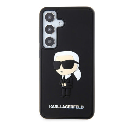 Case for Samsung Galaxy S24 S921, Karl Lagerfeld, 3D Rubber Ikonik Karl, Black