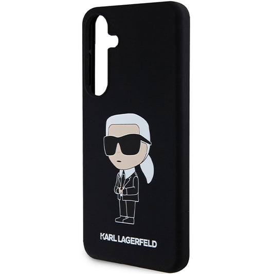 Case for Samsung Galaxy S24 S921, Karl Lagerfeld, Ikonik NFT Silicone, Black