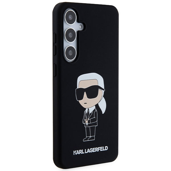 Étui pour Samsung Galaxy S24 S921, Karl Lagerfeld, Silicone Ikonik NFT, Noir