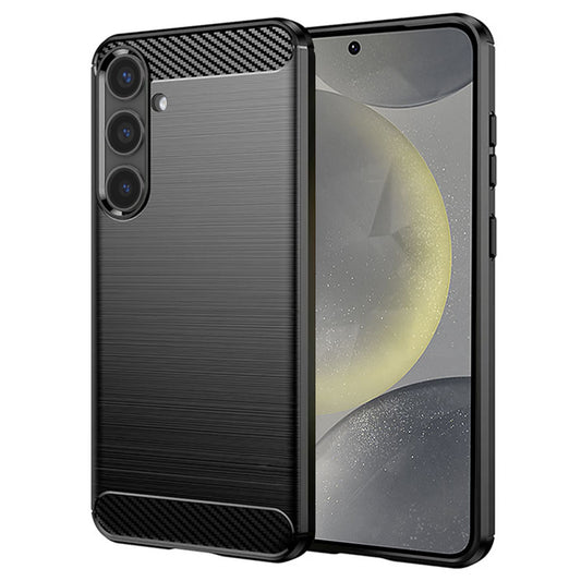 Coque pour Samsung Galaxy S24 S921, Techsuit, Carbone, Noire