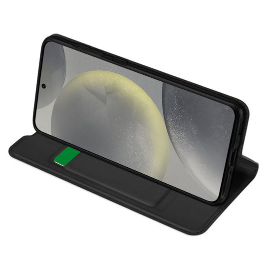 Coque pour Samsung Galaxy S24 S921, Techsuit, Magskin Book, Noire