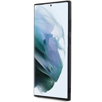 Étui pour Samsung Galaxy S24 Ultra S928, Karl Lagerfeld, Logo Pailleté en Caoutchouc 3D, Noir