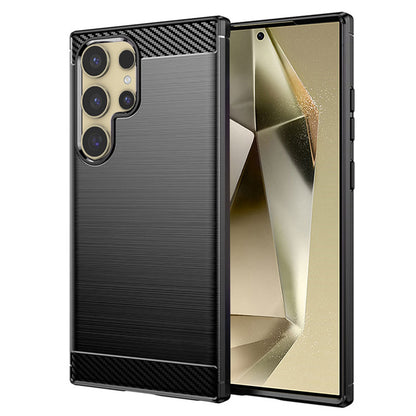 Coque pour Samsung Galaxy S24 Ultra S928, Techsuit, Carbone, Noire