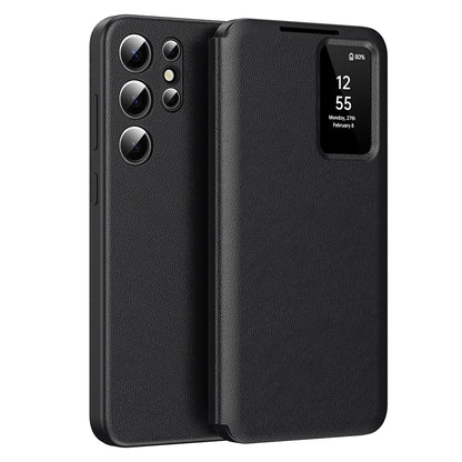 Coque pour Samsung Galaxy S24 Ultra S928, Techsuit, SmartView, Noire
