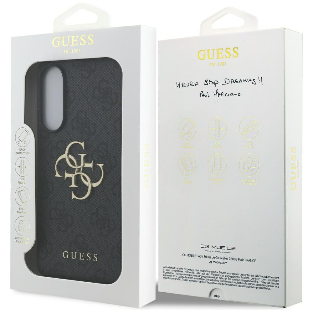 Étui pour Samsung Galaxy S25 Edge S937, Guess, Big 4G Logo Classic, Noir