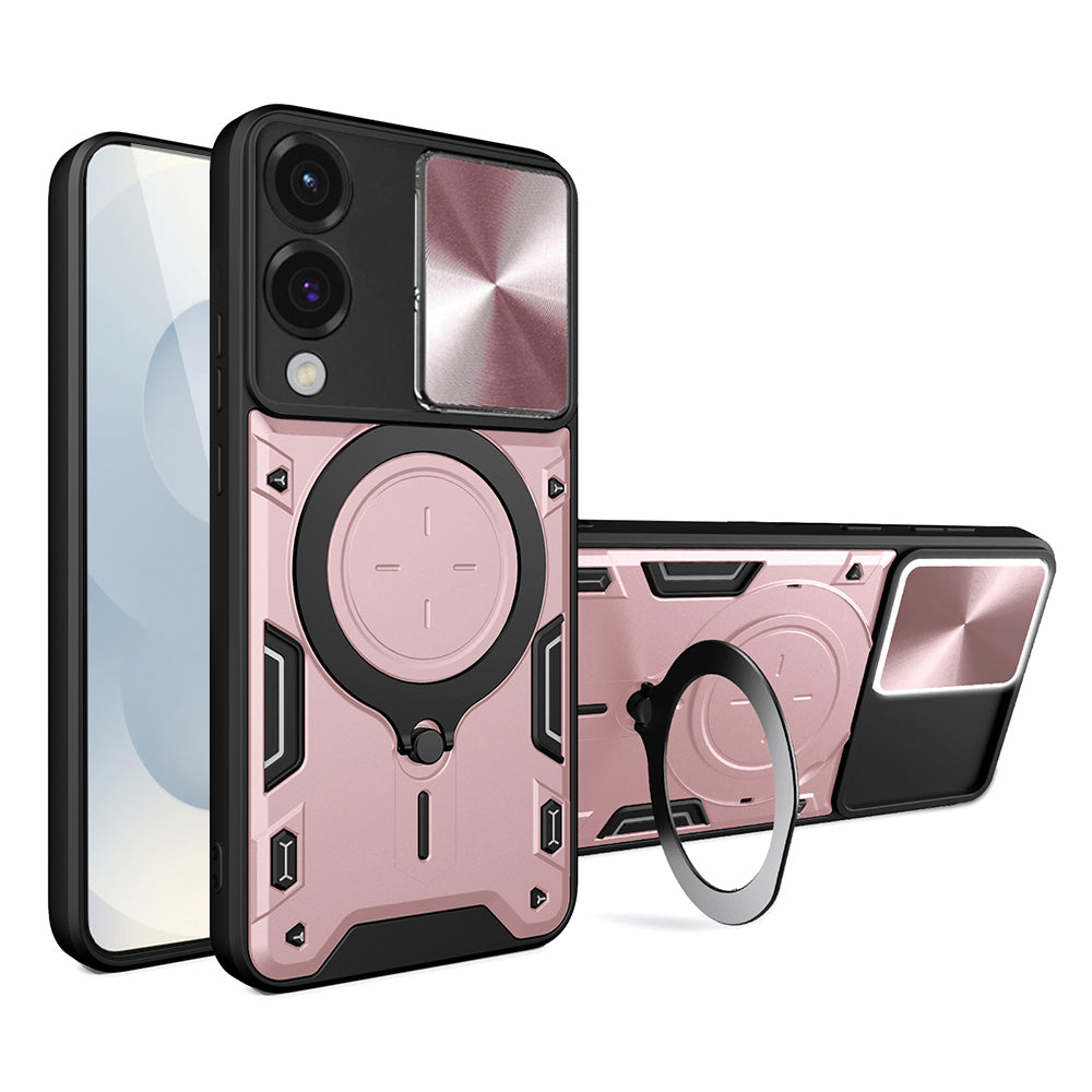 Coque pour Samsung Galaxy S25 Edge S937, Techsuit, CamGuard Pro, Rose Doré