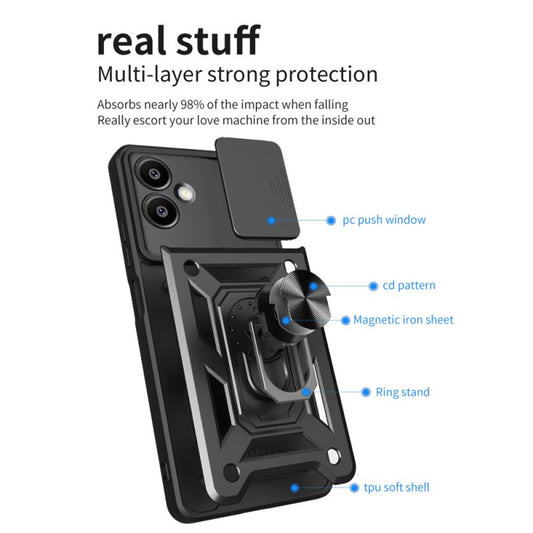Coque pour Samsung Galaxy S25 Edge S937, Techsuit, CamShield, Bleue