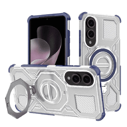 Coque pour Samsung Galaxy S25 Edge S937, Techsuit, Carbon Shield Pro, Bleue