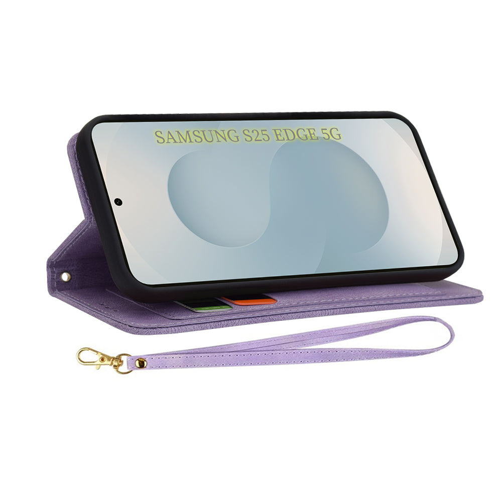 Coque pour Samsung Galaxy S25 Edge S937, Techsuit, FlipCraft, Violet