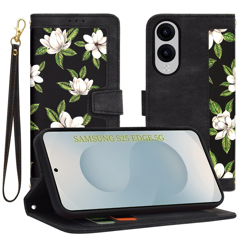Coque pour Samsung Galaxy S25 Edge S937, Techsuit, FlipCraft, Noire