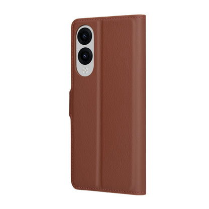 Coque pour Samsung Galaxy S25 Edge S937, Techsuit, Leather Folio, Marron