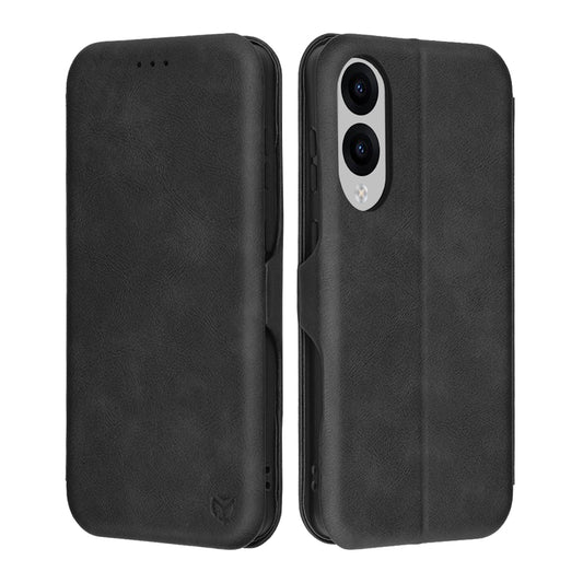 Coque pour Samsung Galaxy S25 Edge S937, Techsuit, Safe Wallet Plus, Noire