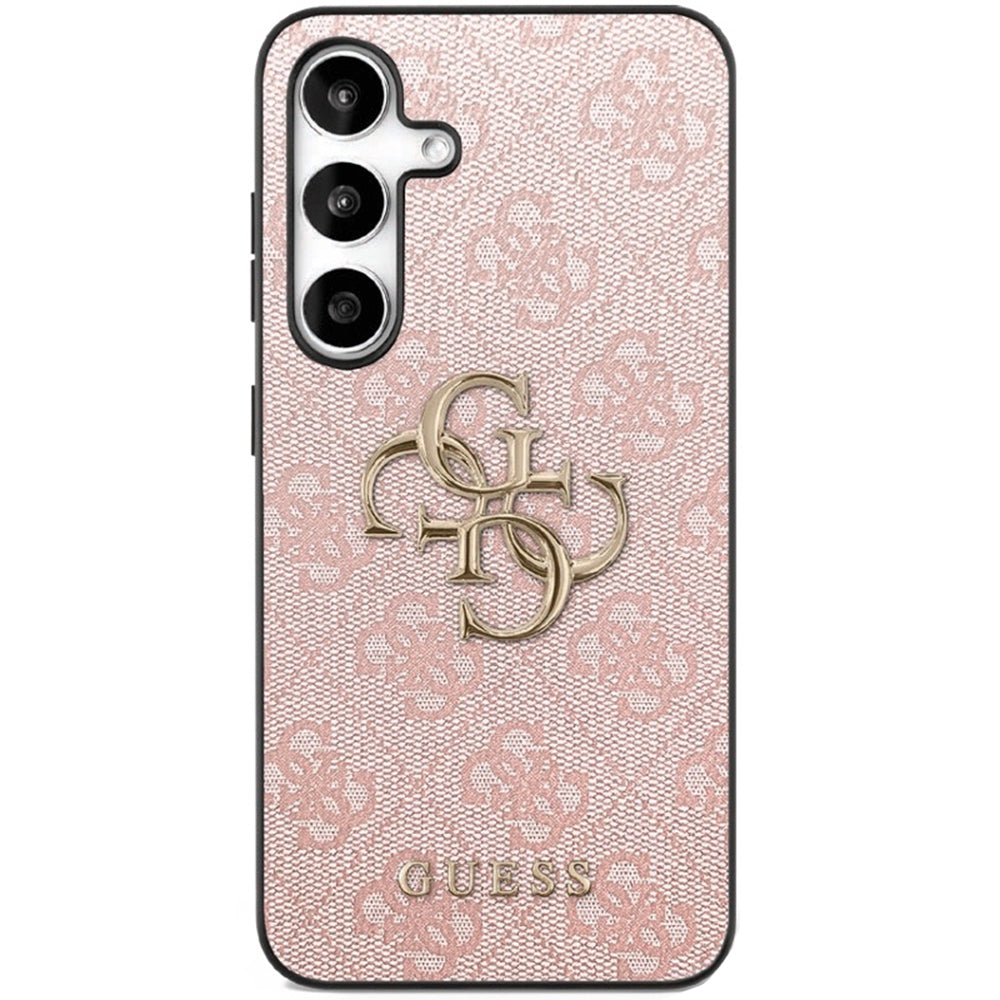 Étui pour Samsung Galaxy S25 FE, Guess, Logo Métal 4G, Rose