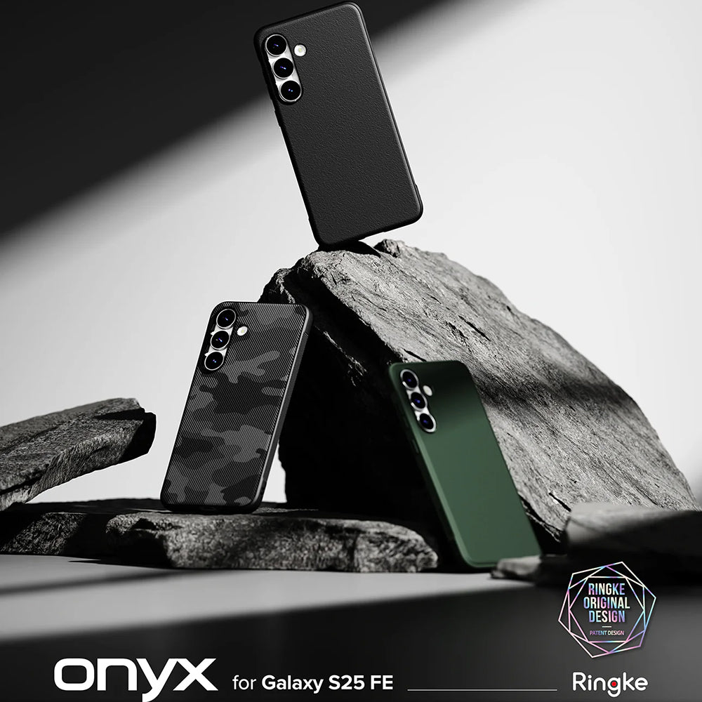 Coque pour Samsung Galaxy S25 FE, Ringke, Onyx, Noire