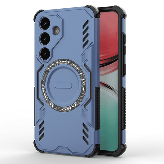 Coque MagSafe pour Samsung Galaxy S25 FE, Techsuit, ArmorMag, Bleue