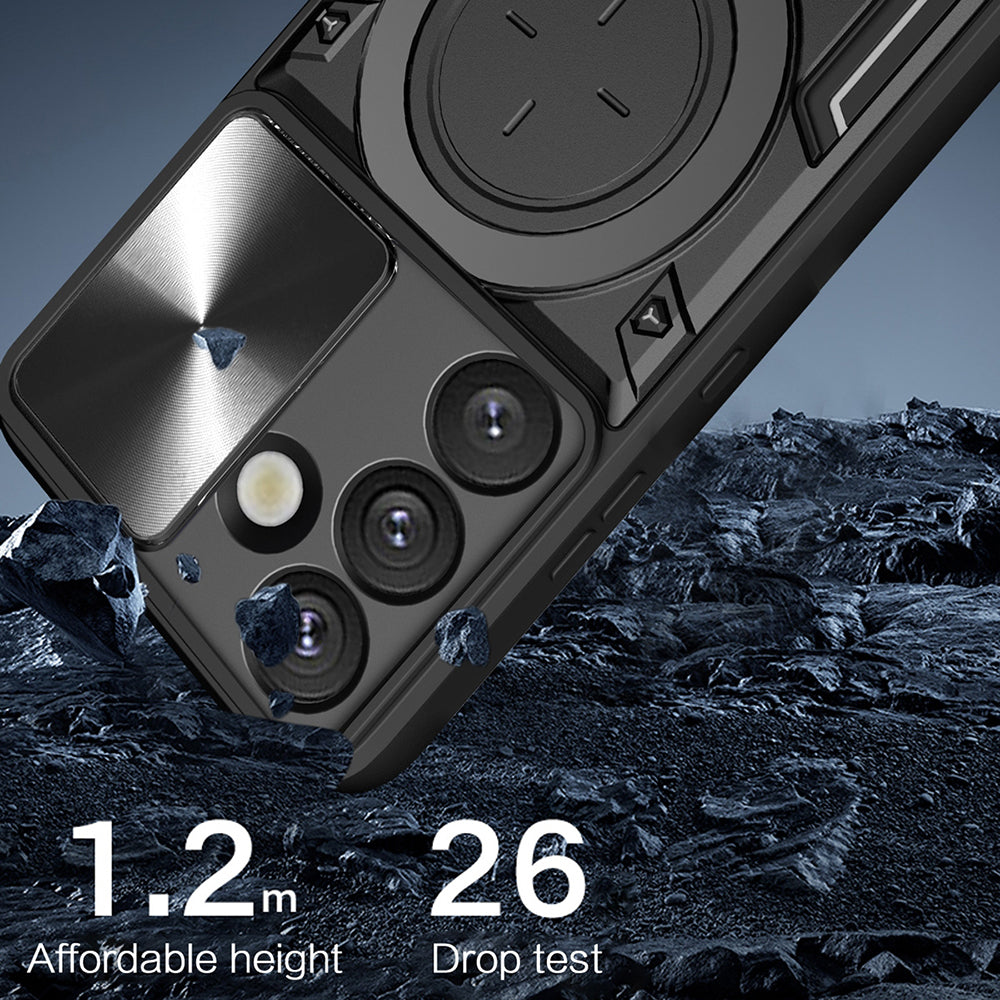 Case for Samsung Galaxy S25 FE, Techsuit, CamGuard Pro, Red