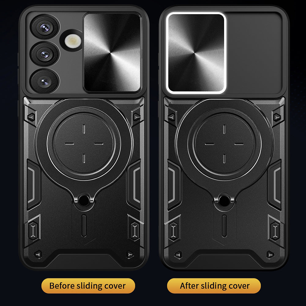 Case for Samsung Galaxy S25 FE, Techsuit, CamGuard Pro, Red