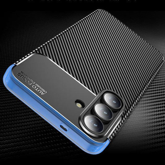 Coque pour Samsung Galaxy S25 FE, Techsuit, Fibre de carbone, Noire