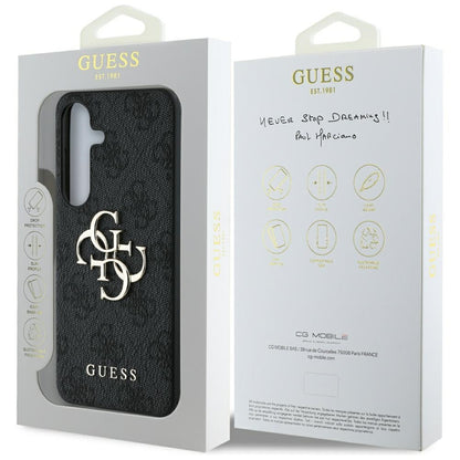 Étui pour Samsung Galaxy S25+ S936, Guess, 4G Big Logo, Noir