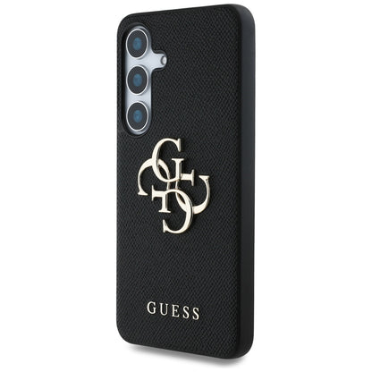 Étui pour Samsung Galaxy S25+ S936, Guess, 4G Grained Big and Classic Logo, Noir