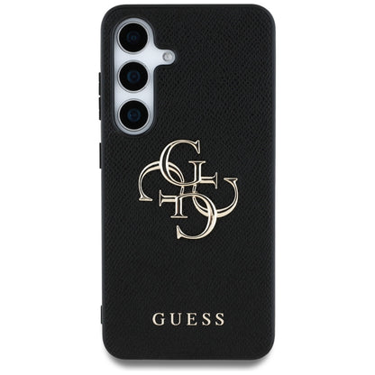 Étui pour Samsung Galaxy S25+ S936, Guess, 4G Grained Big and Classic Logo, Noir