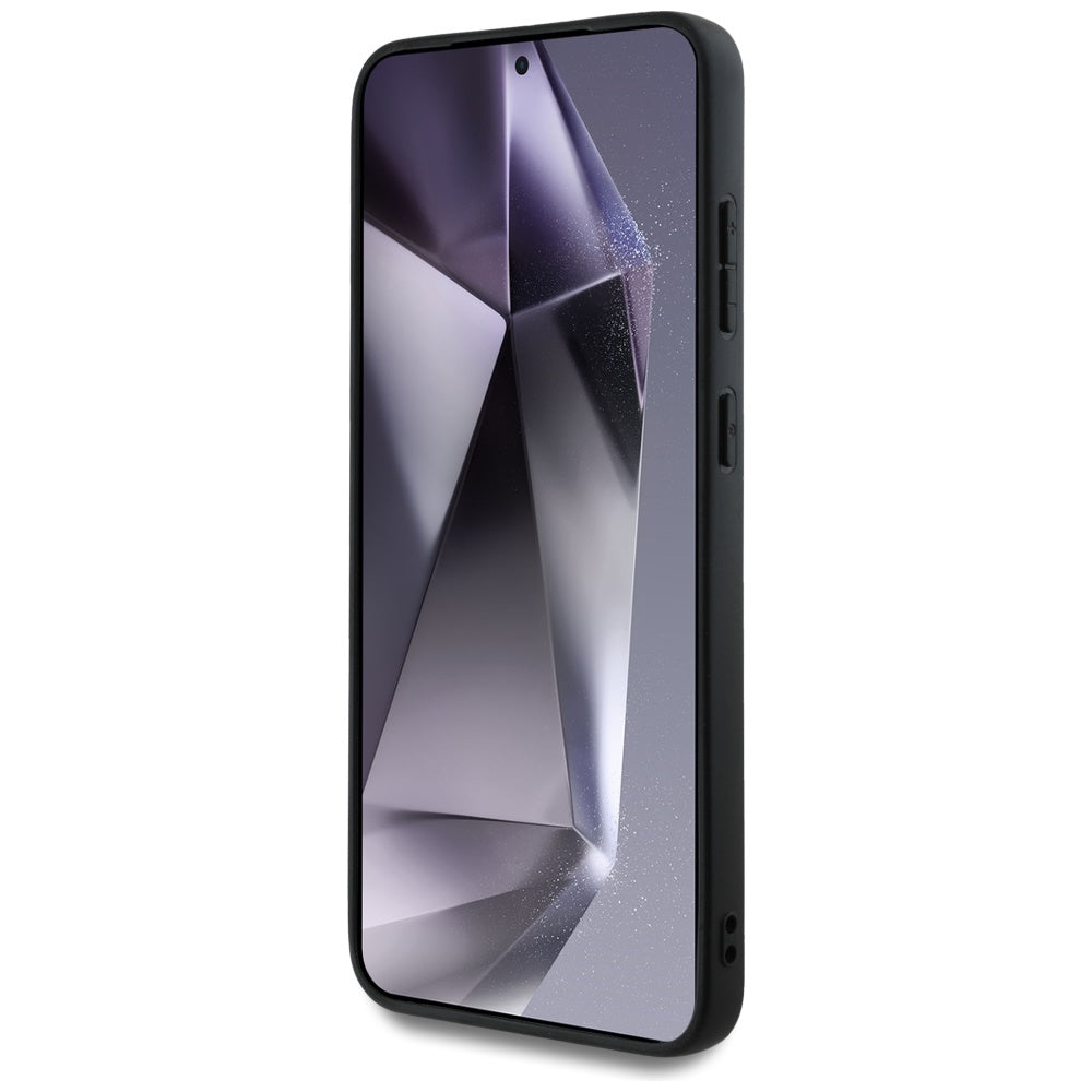 Étui pour Samsung Galaxy S25+ S936, Guess, Glitter Big 4G Script, Noir