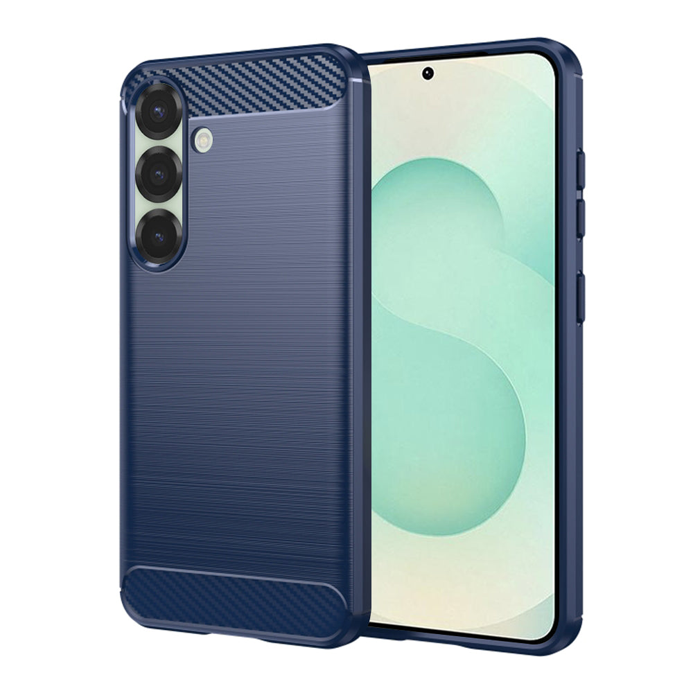 Coque pour Samsung Galaxy S25+ S936, Techsuit, Carbone, Bleue
