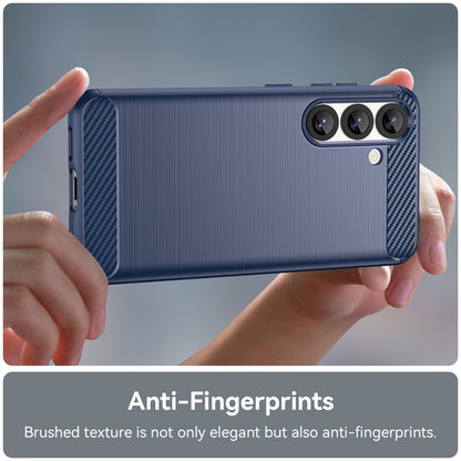 Coque pour Samsung Galaxy S25+ S936, Techsuit, Carbone, Bleue