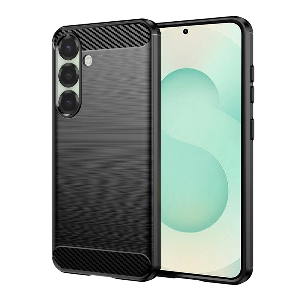Coque pour Samsung Galaxy S25+ S936, Techsuit, Carbone, Noire