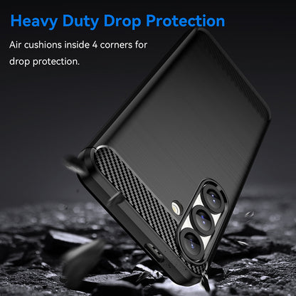 Coque pour Samsung Galaxy S25+ S936, Techsuit, Carbone, Noire