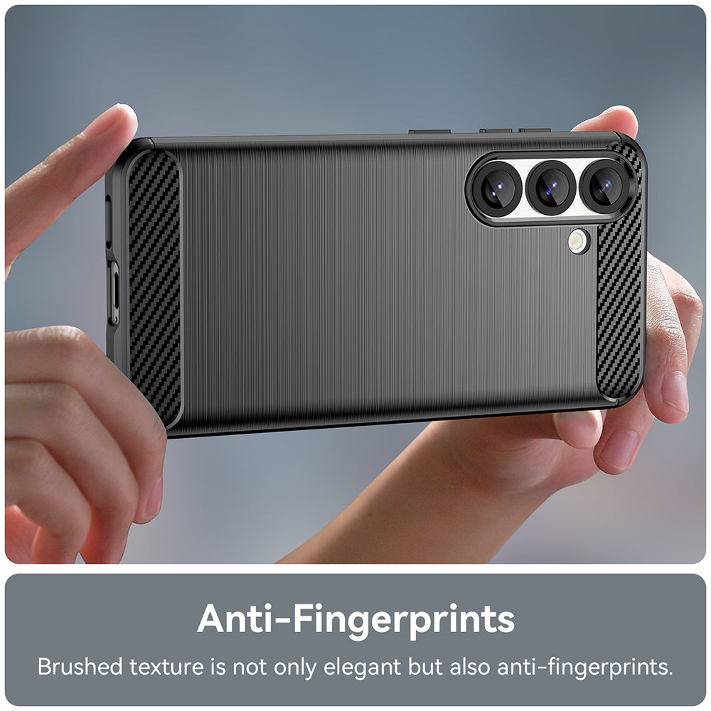 Coque pour Samsung Galaxy S25+ S936, Techsuit, Carbone, Noire