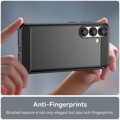 Coque pour Samsung Galaxy S25+ S936, Techsuit, Carbone, Noire