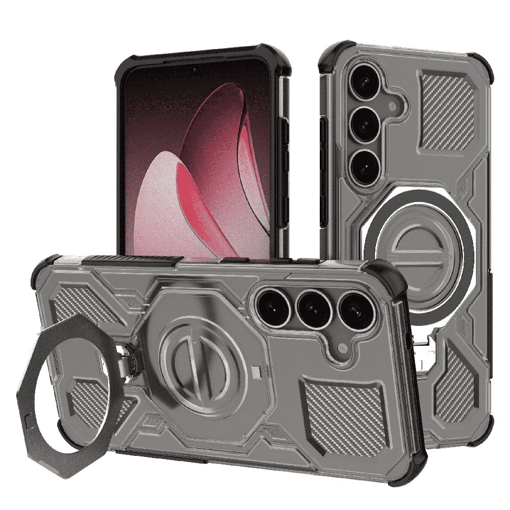 Coque pour Samsung Galaxy S25+ S936, Techsuit, Carbon Shield Pro, Fumé