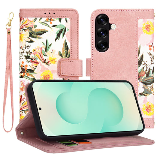 Coque pour Samsung Galaxy S25+ S936, Techsuit, FlipCraft, Rose