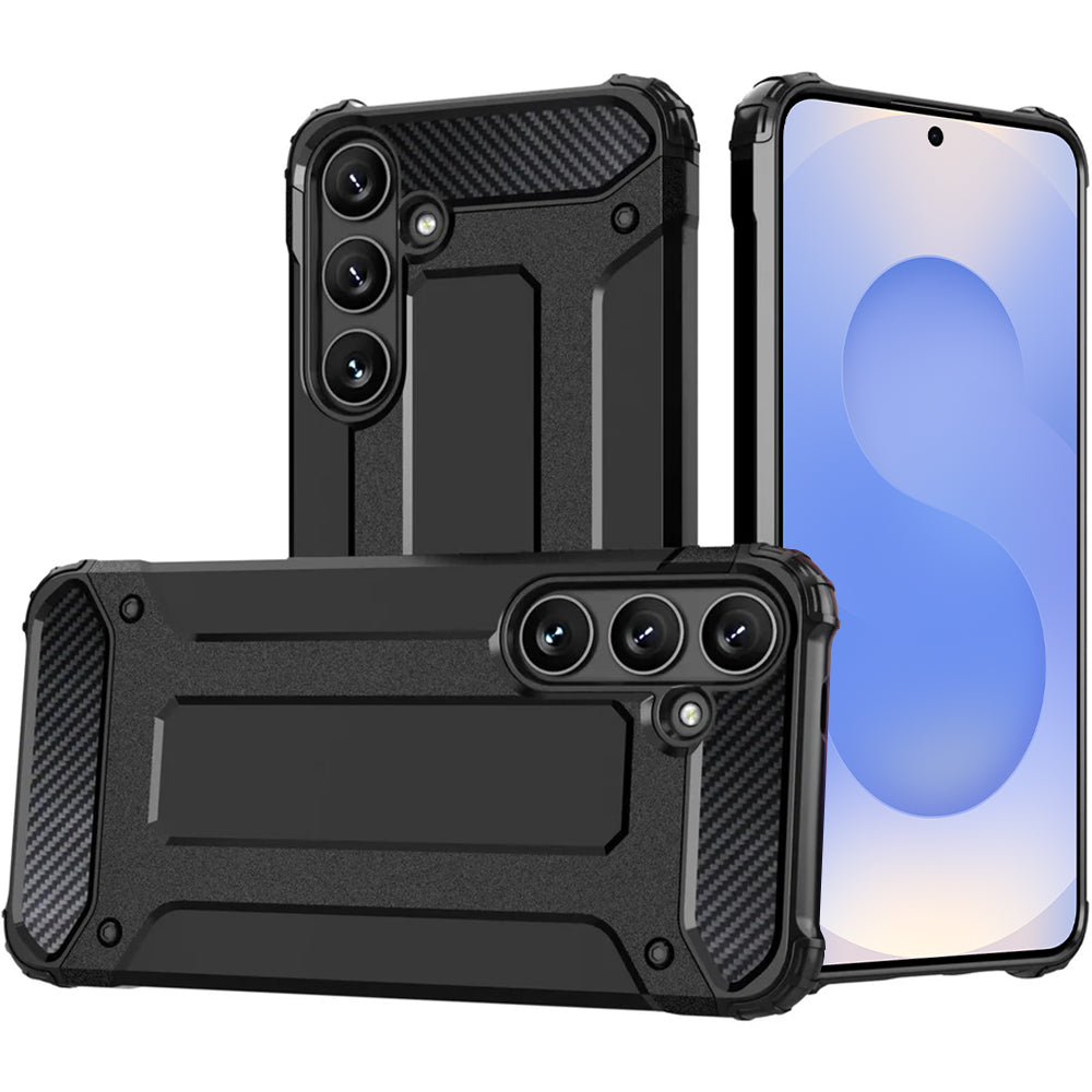 Coque pour Samsung Galaxy S25+ S936, Techsuit, Hybrid Armor, Noire