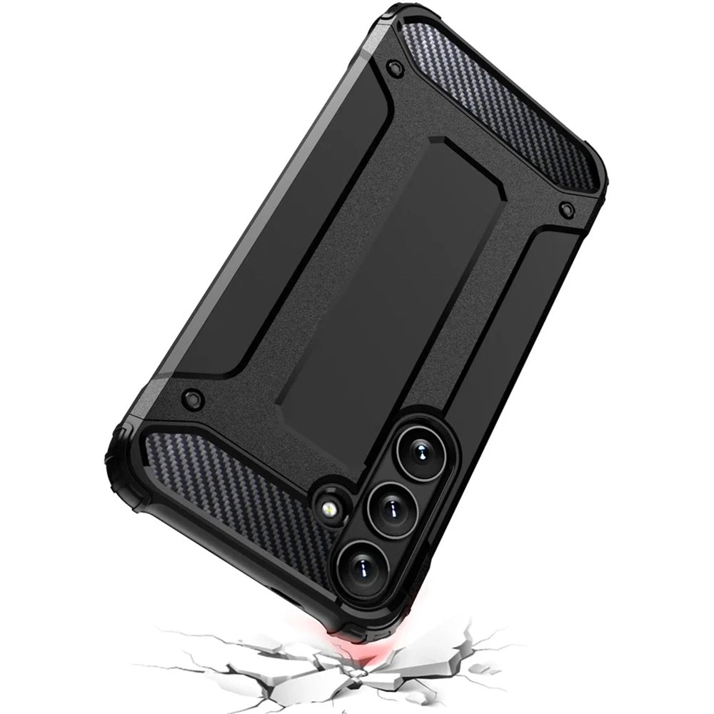 Coque pour Samsung Galaxy S25+ S936, Techsuit, Hybrid Armor, Noire