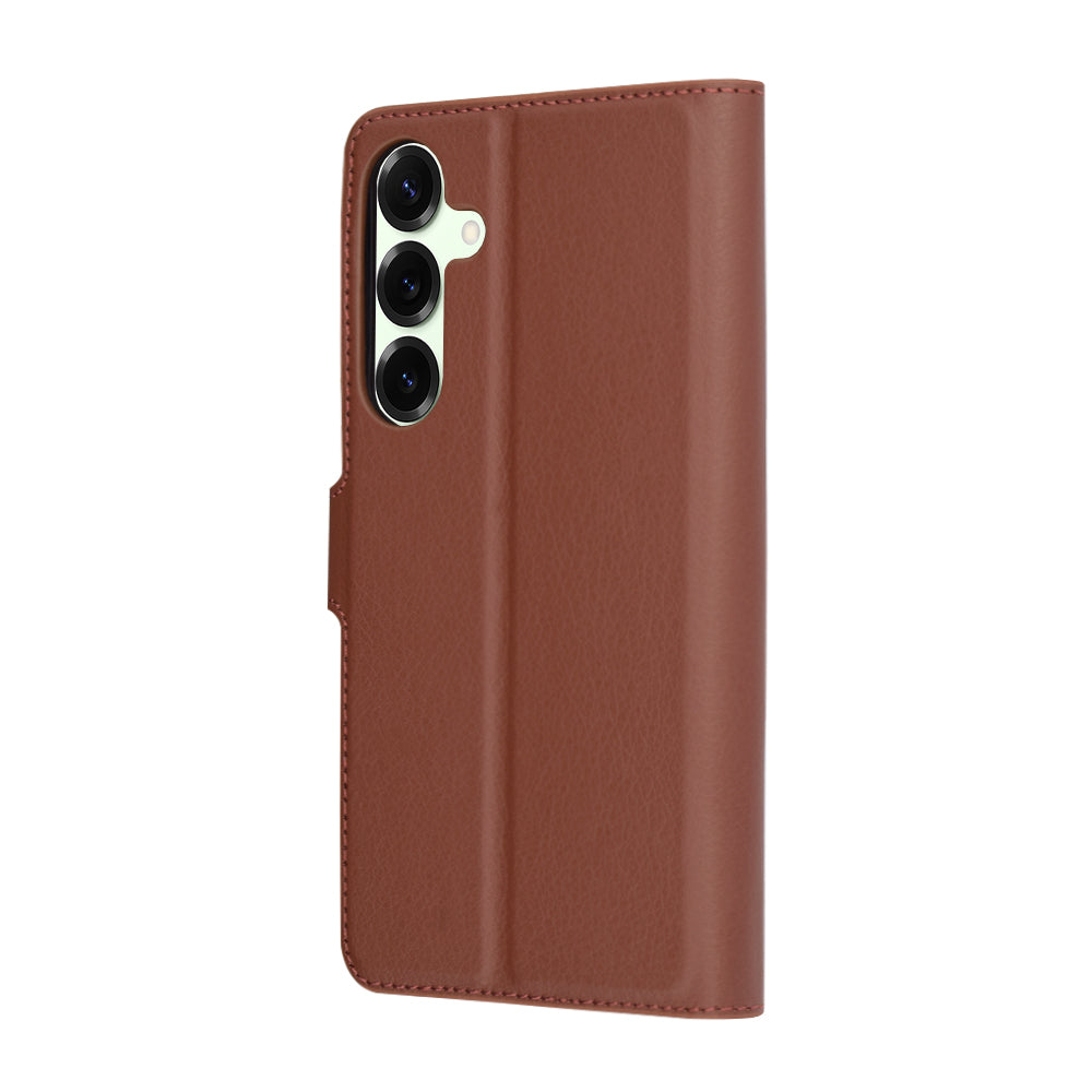 Coque pour Samsung Galaxy S25+ S936, Techsuit, Leather Folio, Marron