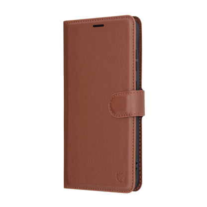 Coque pour Samsung Galaxy S25+ S936, Techsuit, Leather Folio, Marron