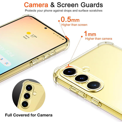 Case for Samsung Galaxy S25+ S936, Techsuit, Shockproof Clear, Transparent