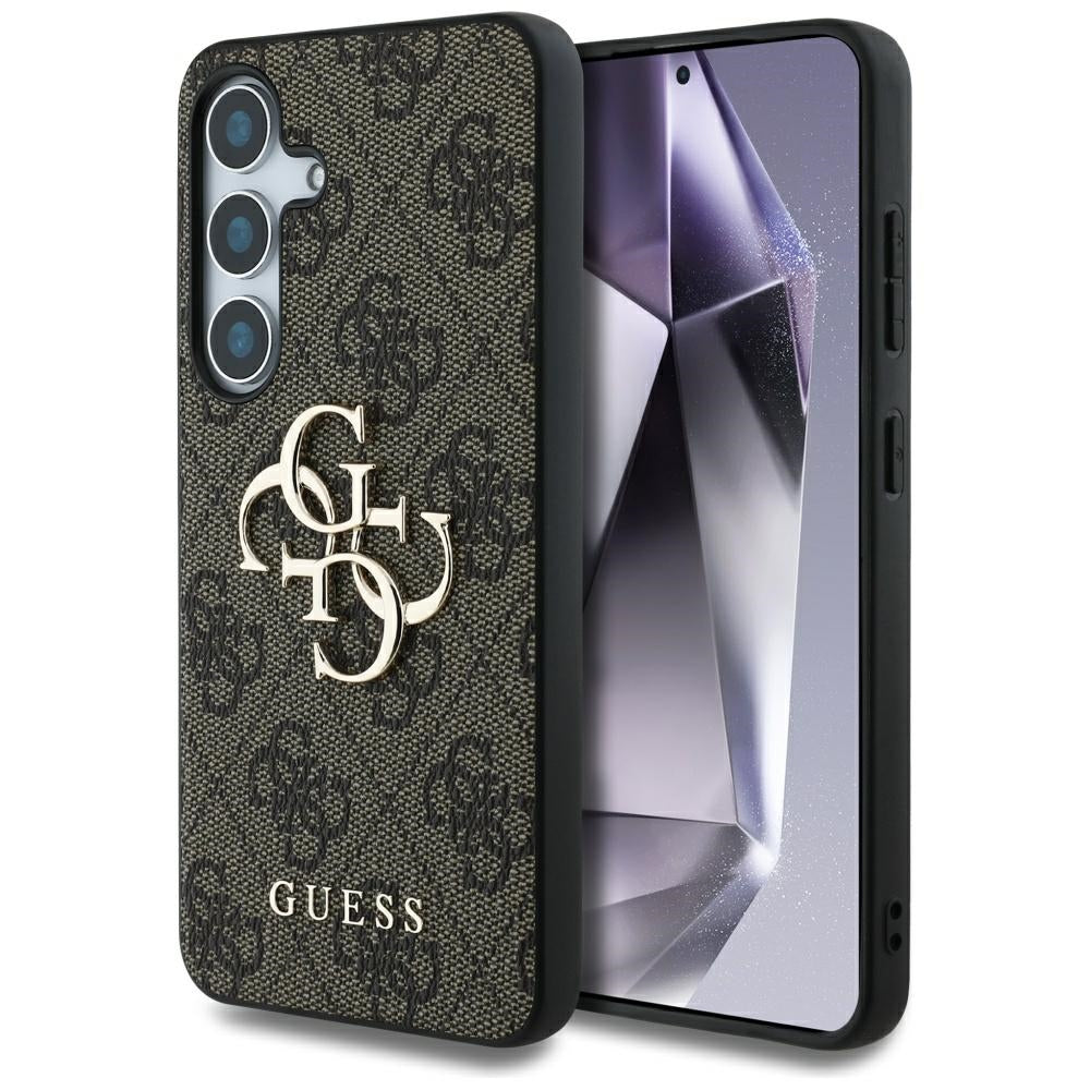 Étui pour Samsung Galaxy S25 S931, Guess, 4G Big Logo, Marron