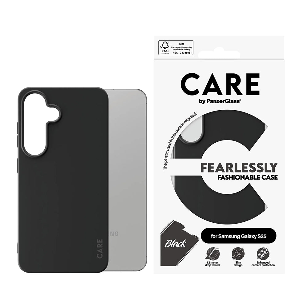 Housse pour Samsung Galaxy S25 S931, PanzerGlass, Care Fashionable, Noire