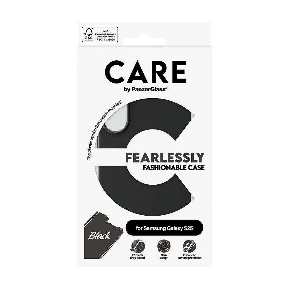 Housse pour Samsung Galaxy S25 S931, PanzerGlass, Care Fashionable, Noire