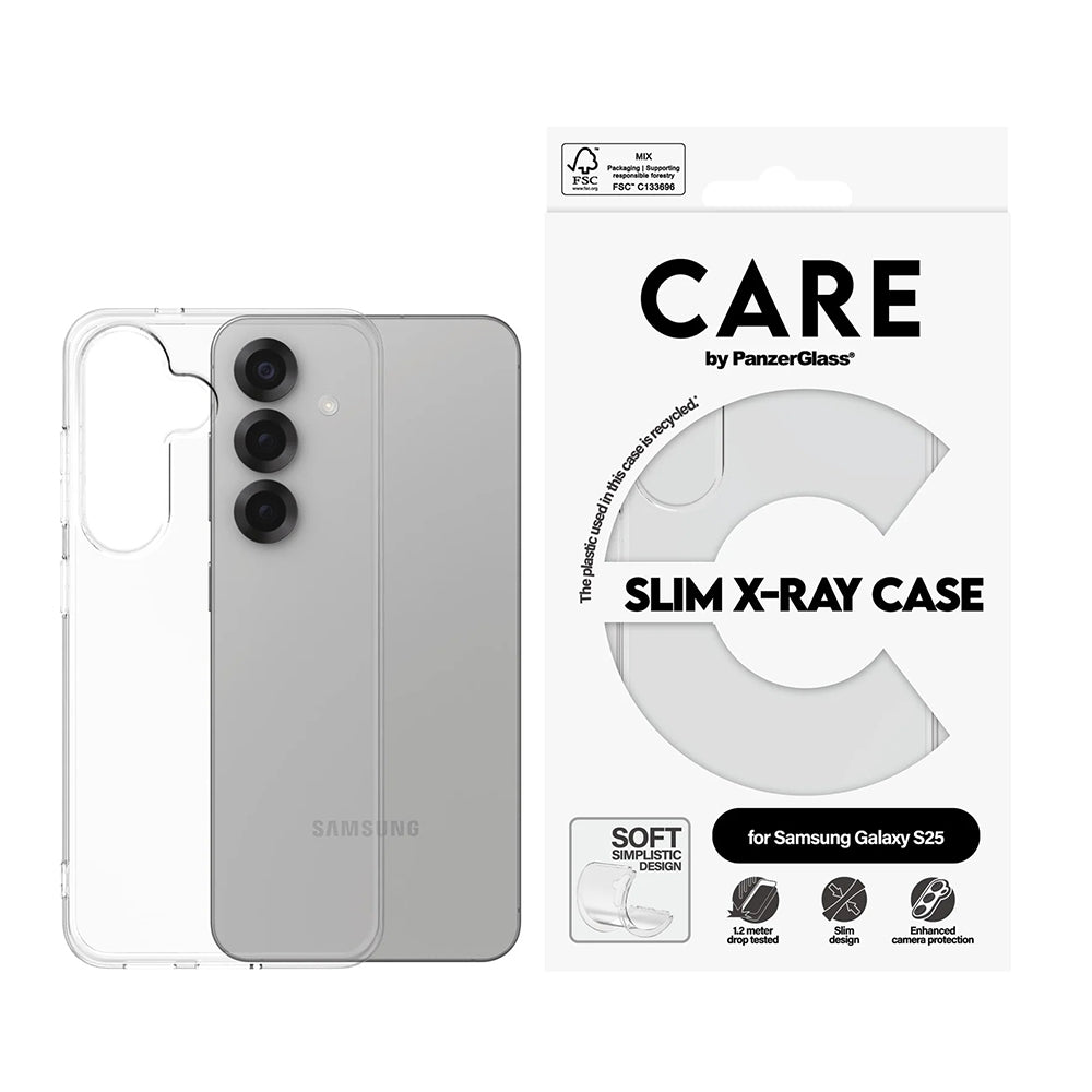 Étui pour Samsung Galaxy S25 S931, PanzerGlass, Care Fashionable, Transparent