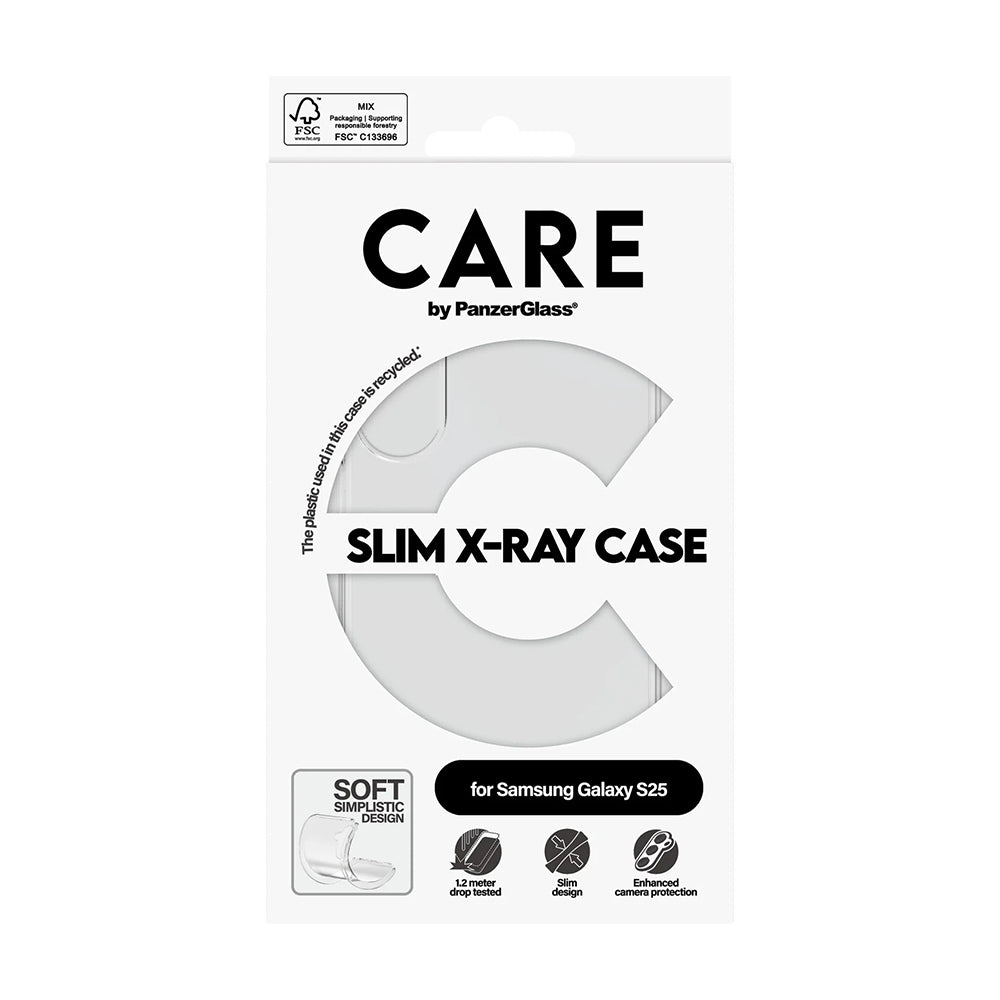 Étui pour Samsung Galaxy S25 S931, PanzerGlass, Care Fashionable, Transparent