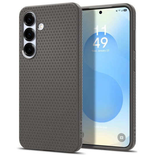 Étui pour Samsung Galaxy S25 S931, Spigen, Liquid Air, Gris
