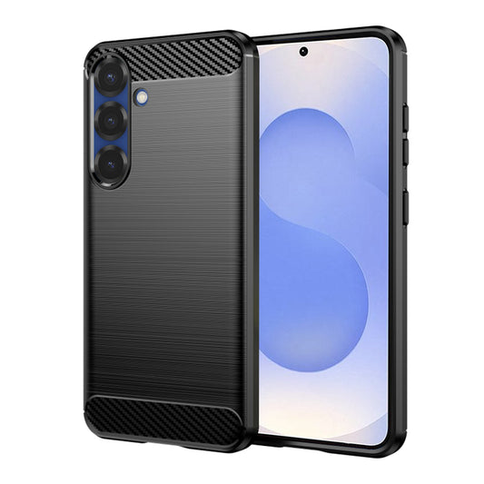Coque pour Samsung Galaxy S25 S931, Techsuit, Carbone, Noire