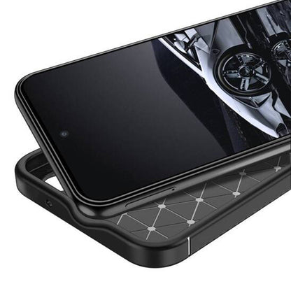 Coque pour Samsung Galaxy S25 S931, Techsuit, Fibre de carbone, Noire